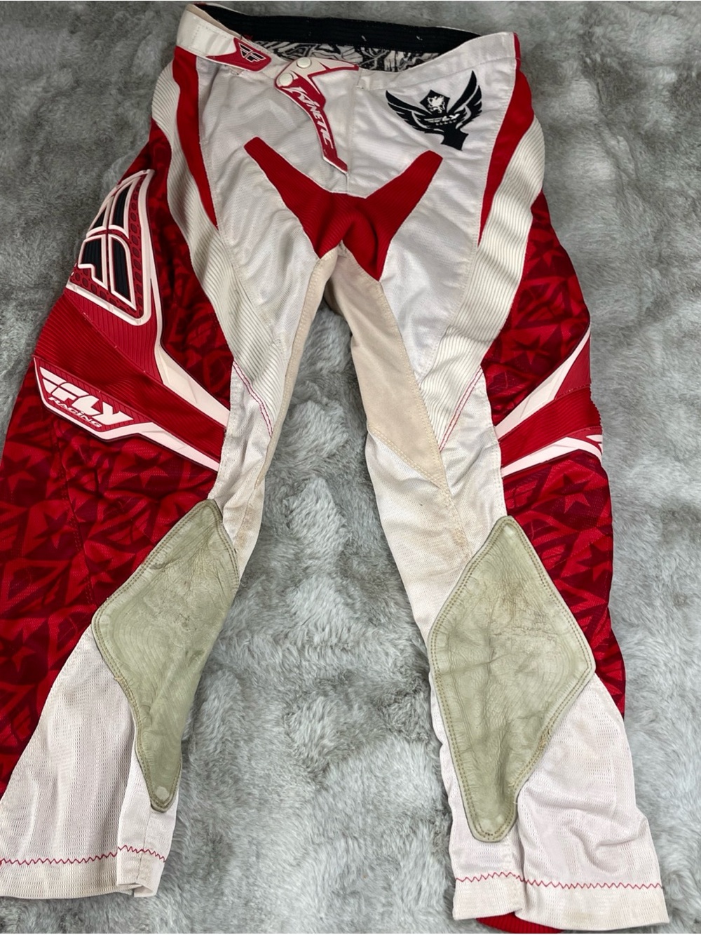 Fly Racing Men's 32 Kinetic Red Motorcycle Dirtbike Pants Motocross Racing-0245